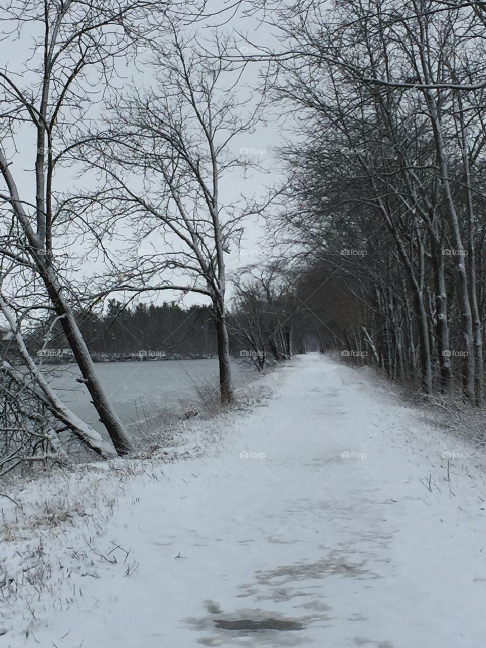 Snowy hike