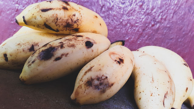 Cacho de bananas amarelas