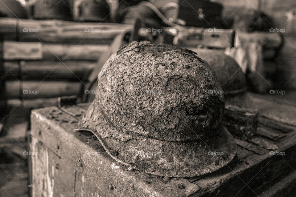 Old rusted german wwii helmet 