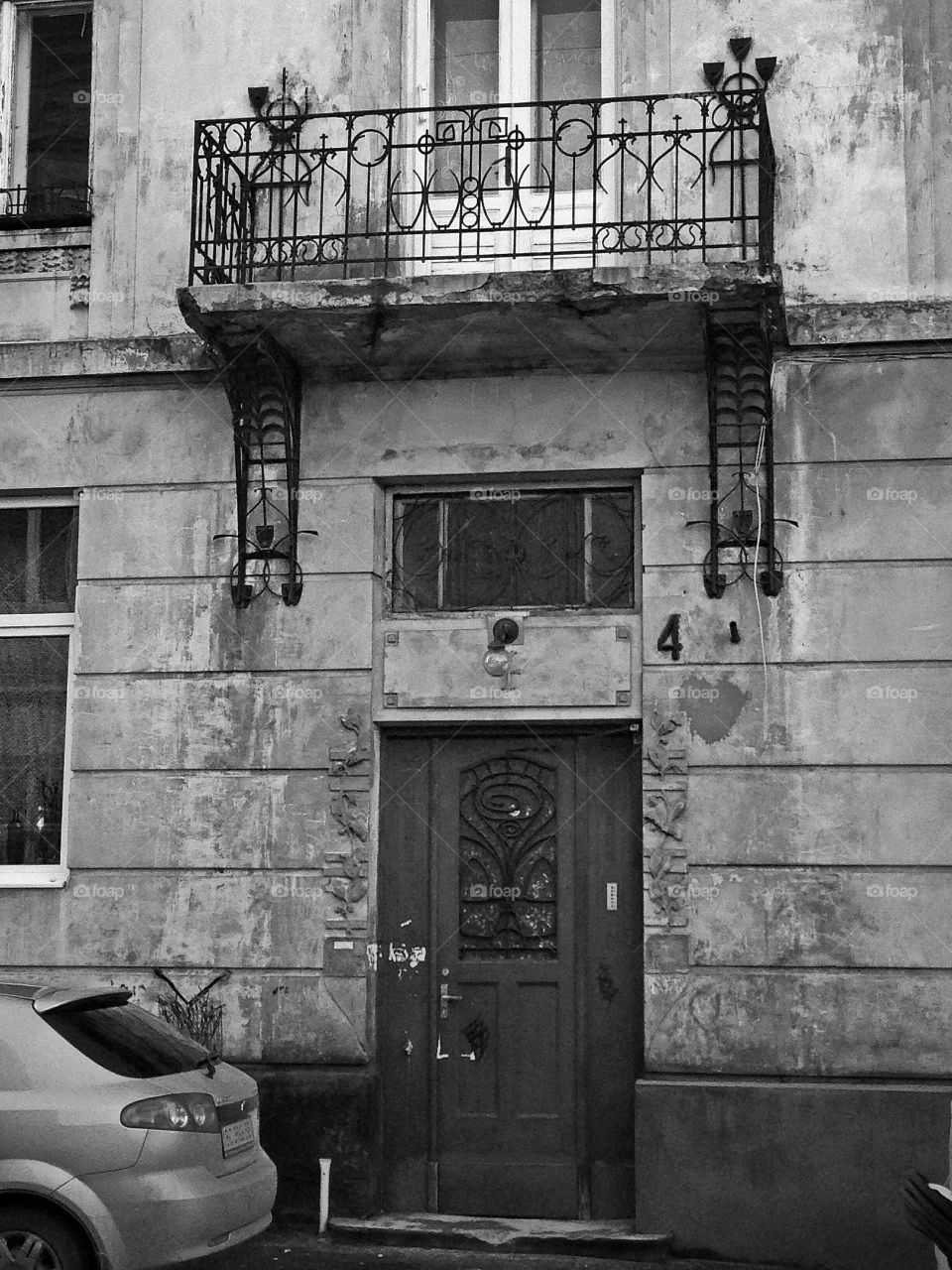 Door in old town in Lviv