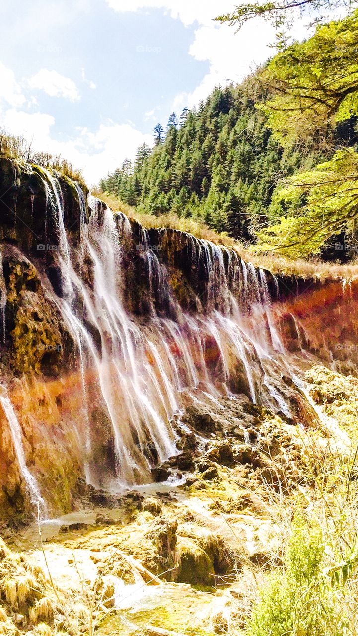 Rainbow over the scenic nature