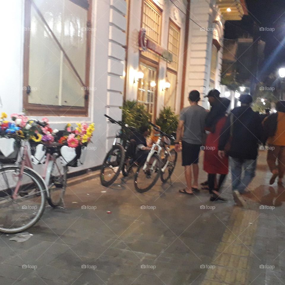 Saturday night in the Old City of Semarang, Indonesia