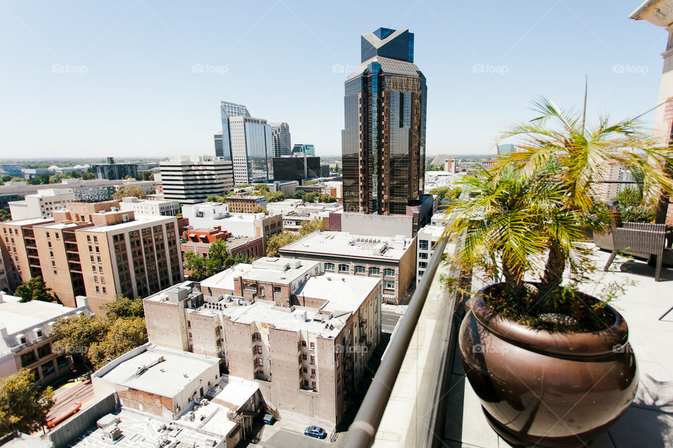 Skyline in Sacramento, California 