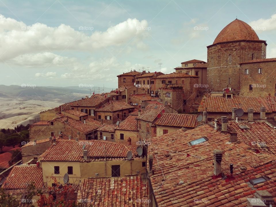 Italian red roofs, Tuskany