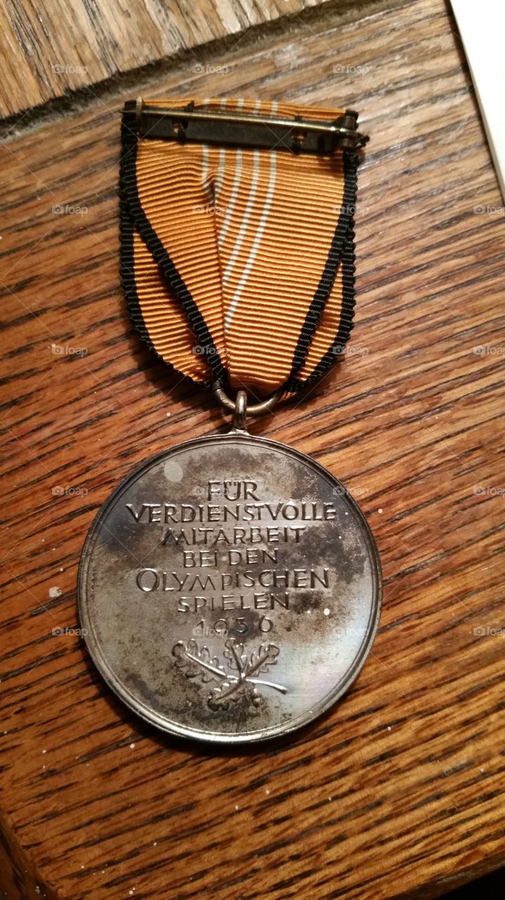 1936 Olympic medal - back