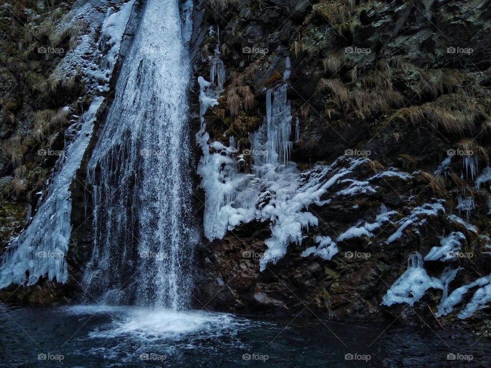 iced waterfalls