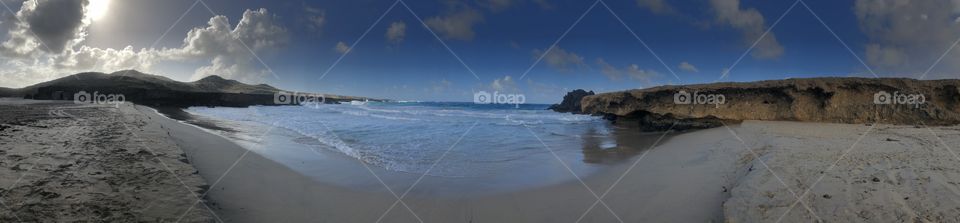 Aruba secluded beach area we visited during UTV tour.