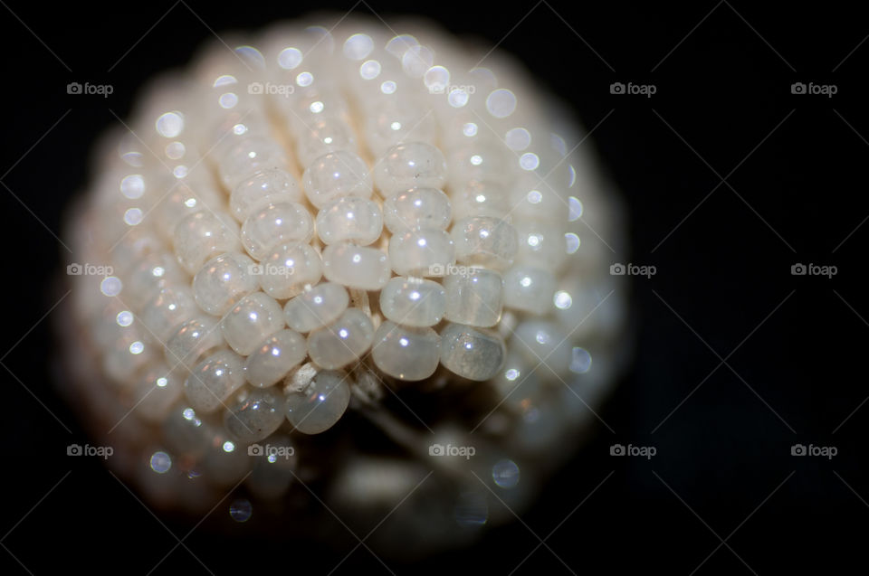 Close-Up of Vintage Beaded Bead