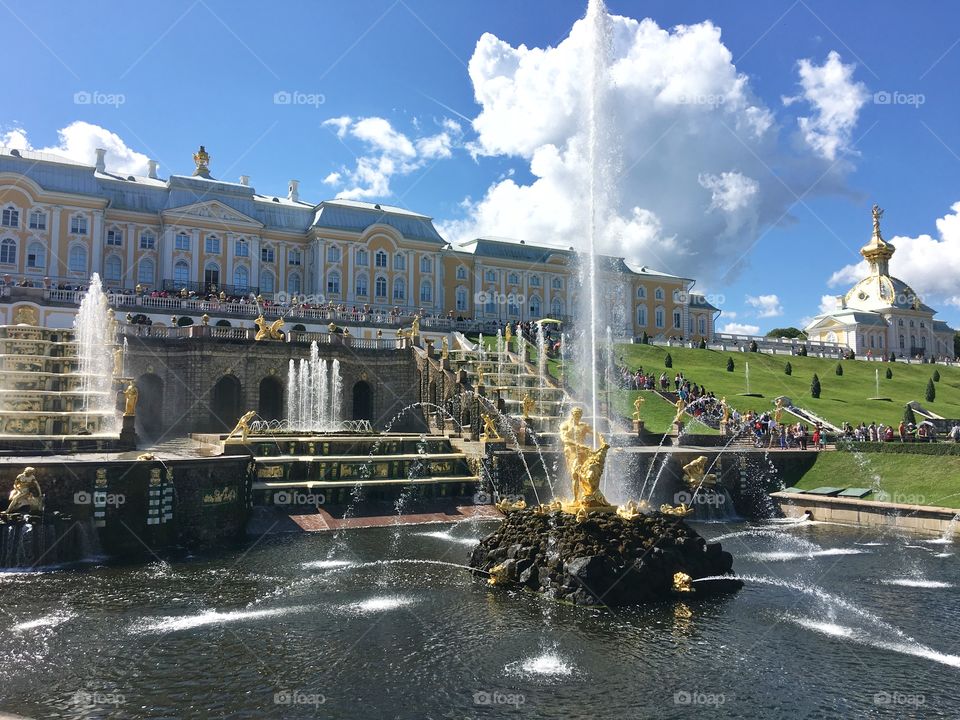 Saint-Petersburg, Peterhof fountain Samson