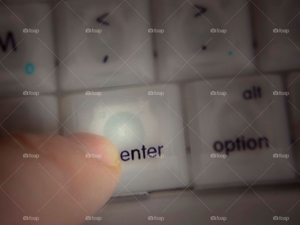 Computer. Enter key