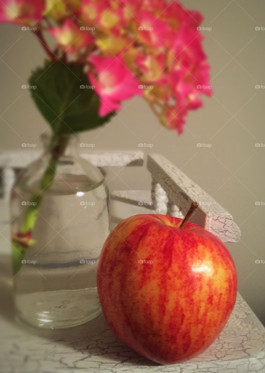 Apple  alone with flower