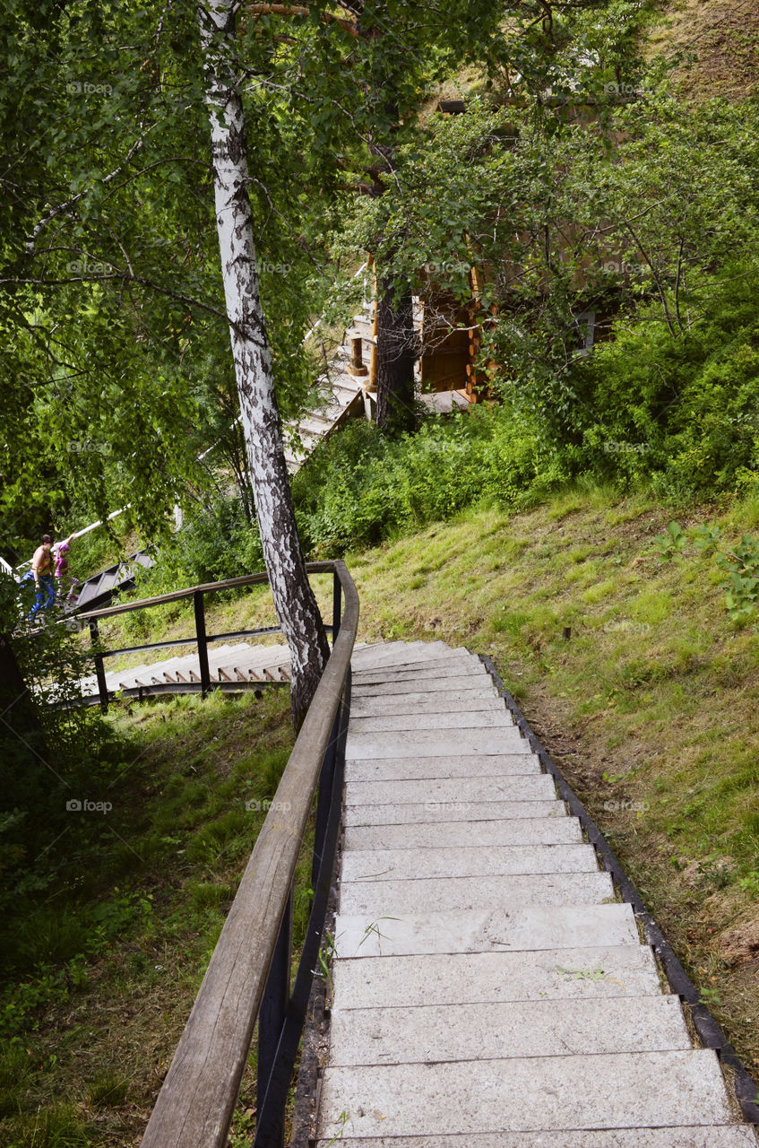 stairs in the park Russia