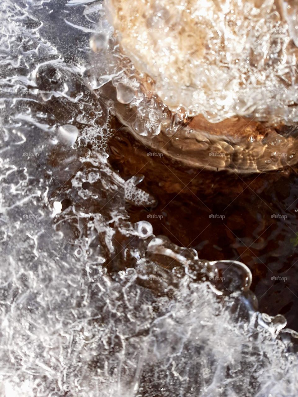 Ice in the fountain