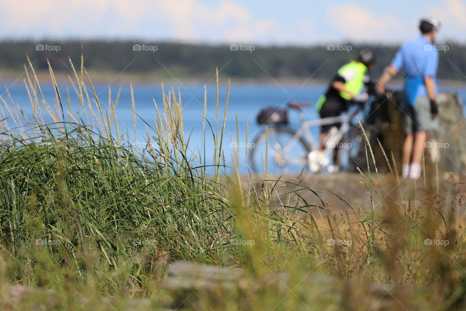 Bikers taking break 