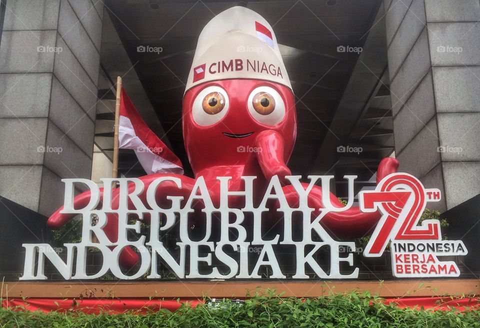 CIMB NIAGA mascot for Indonesia Independance Day