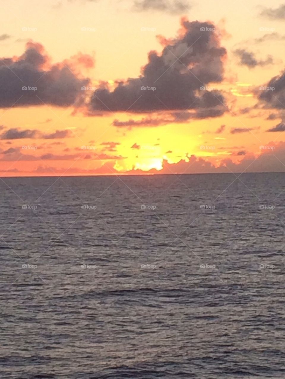 Sunset over the Caribbean 