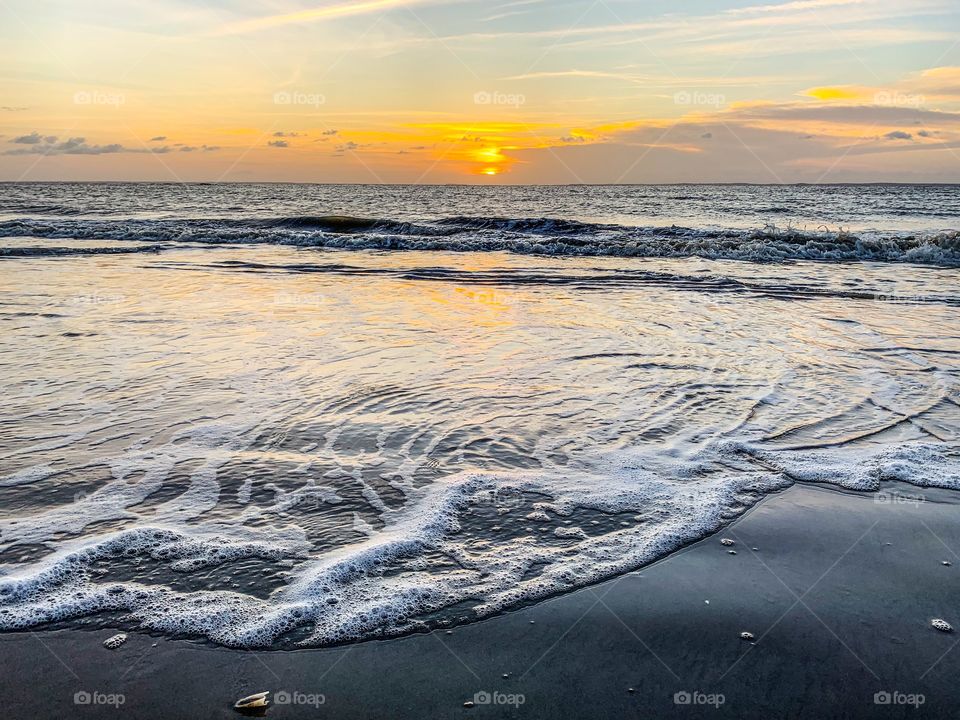 Sunset at the beach in Brazil 