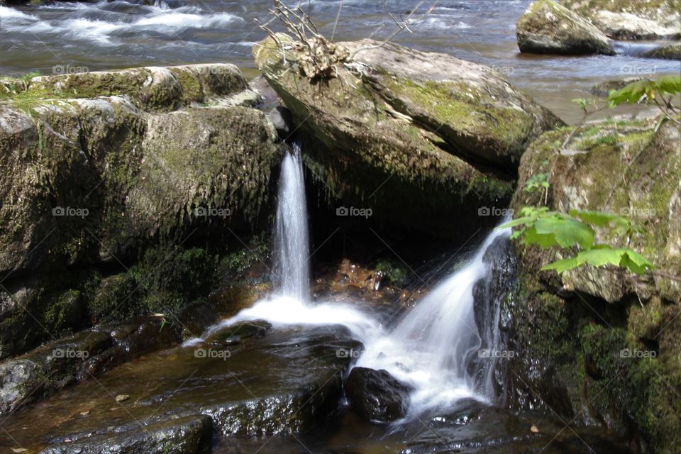 East Lyn river squeezing through the rocks