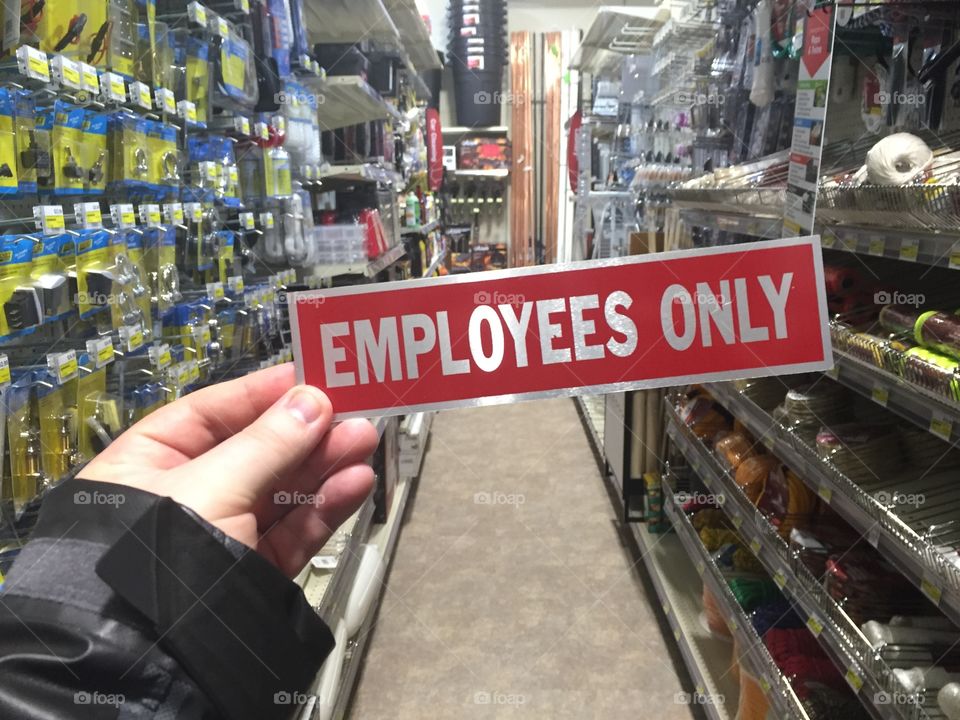 Employees Only Sign