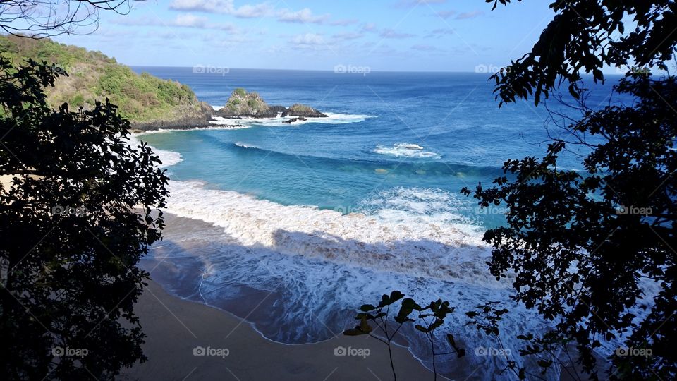 Fernando de Noronha island panoramic view 