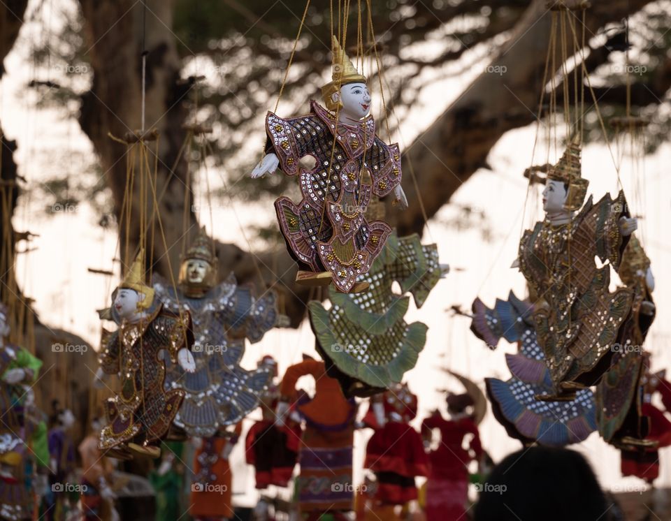 Colorful souvenir of Myanmar always attract visitors 