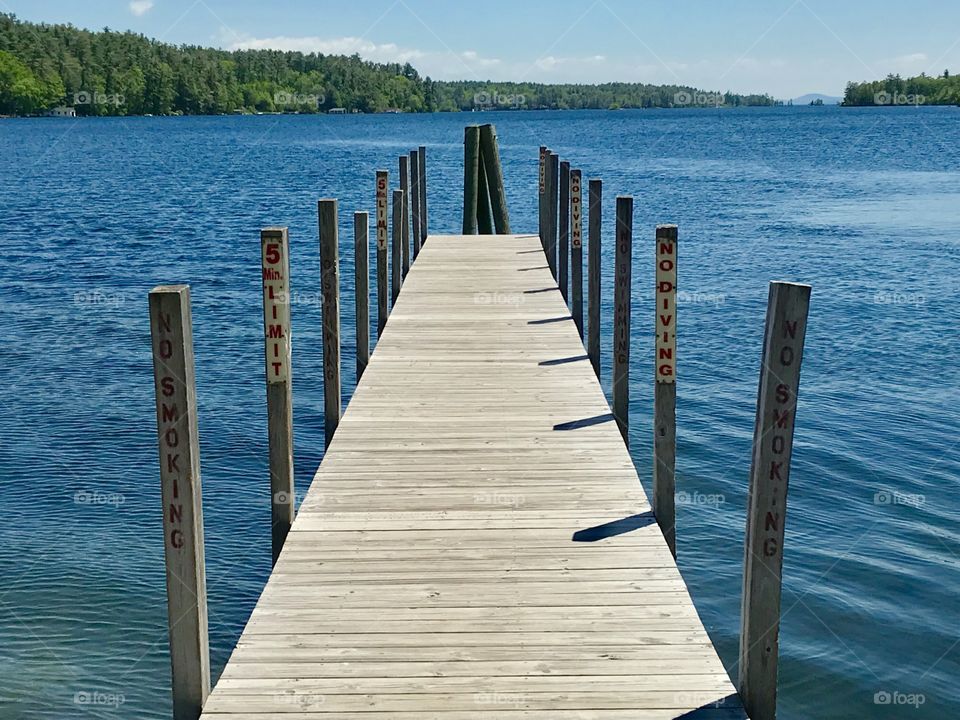 Dock at Center Harbor, Lake Winnepasaukee, Meredith, New Hampshire, May 2018