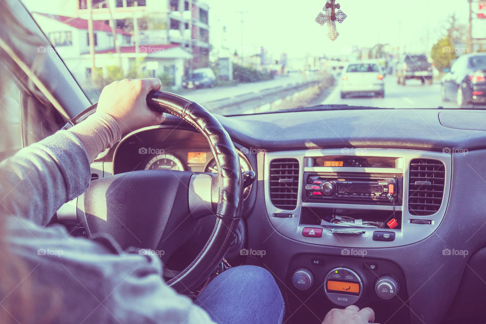 Car Driving Woman Traveler
