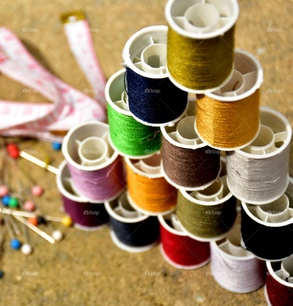 Close-up of colorful reel