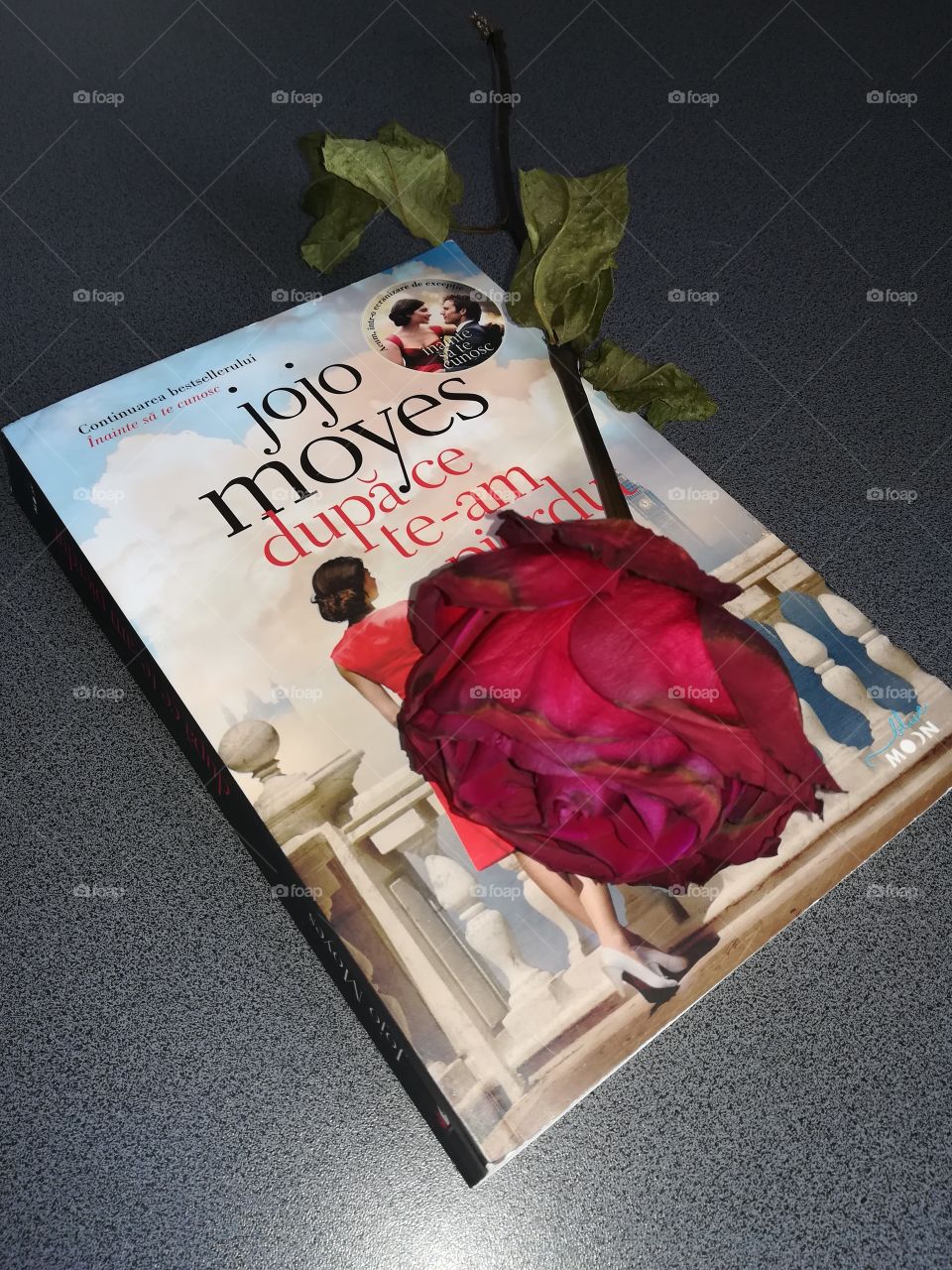 Red rose on a book 