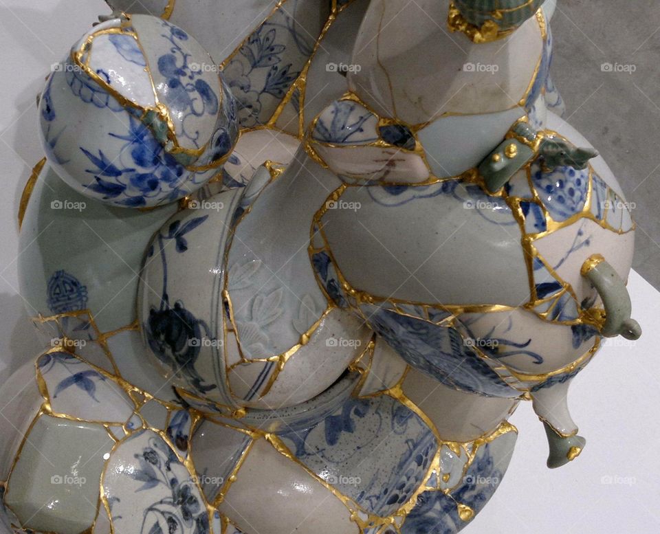 Porcelain bound in gold