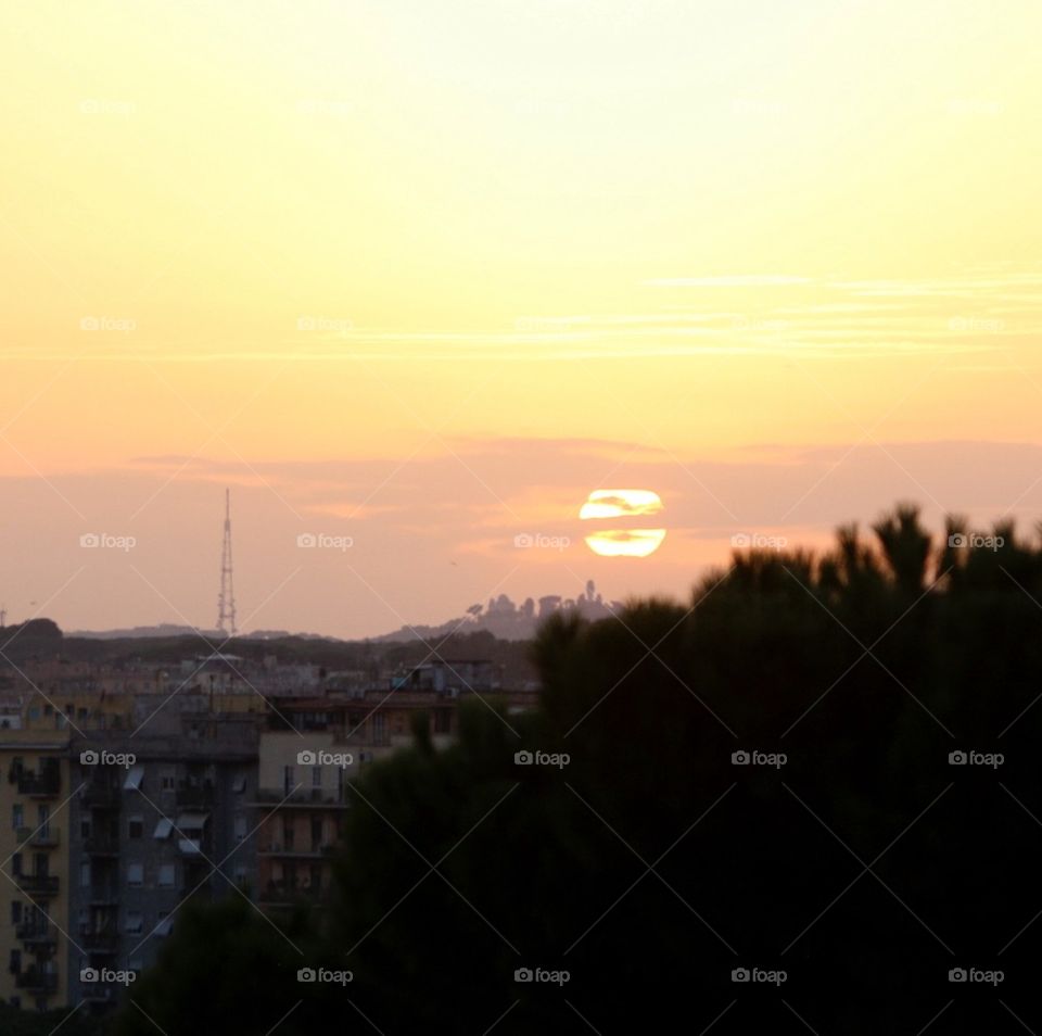 Sunset over Rome 