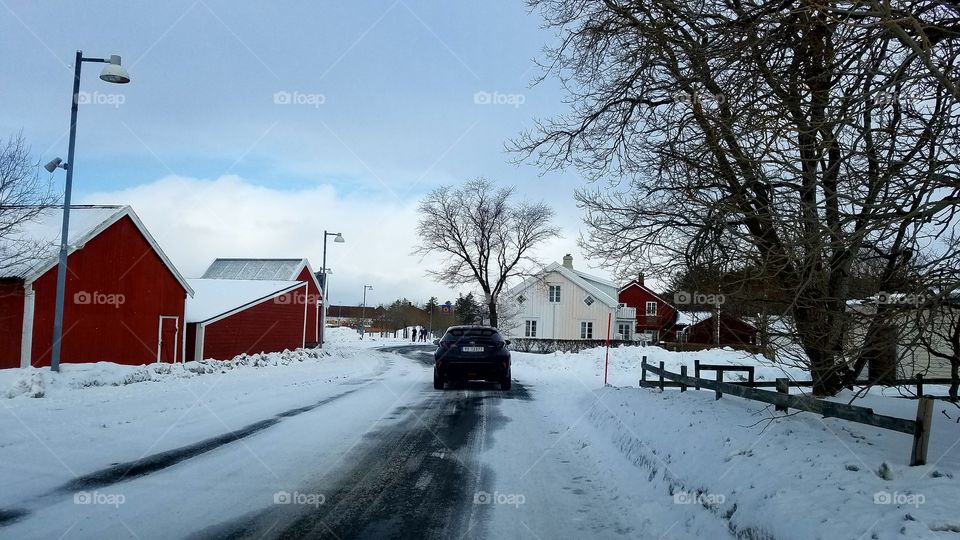 Winter  snowy road trip