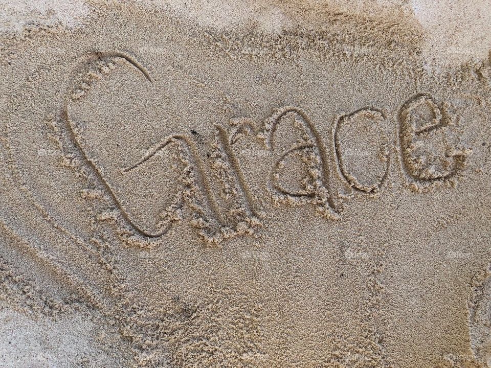 Grace on Mexican beach 