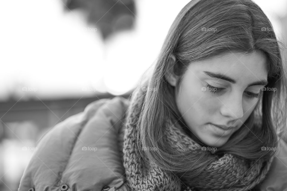 Close-up of a young woman