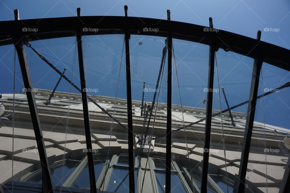 overhead roof on building entrance
