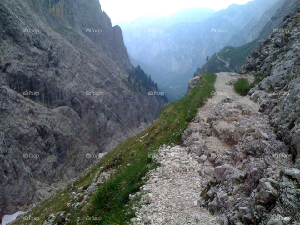 path stone mountains fog by shotmaker