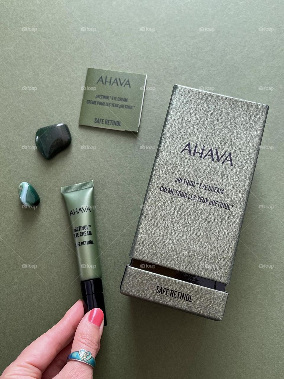 AHAVA save retinol eye cream.