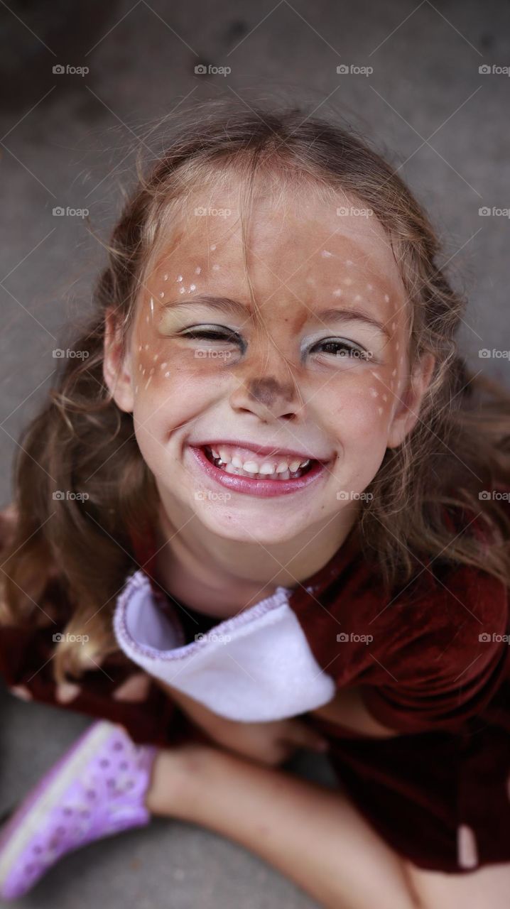 Girl in costume for Halloween