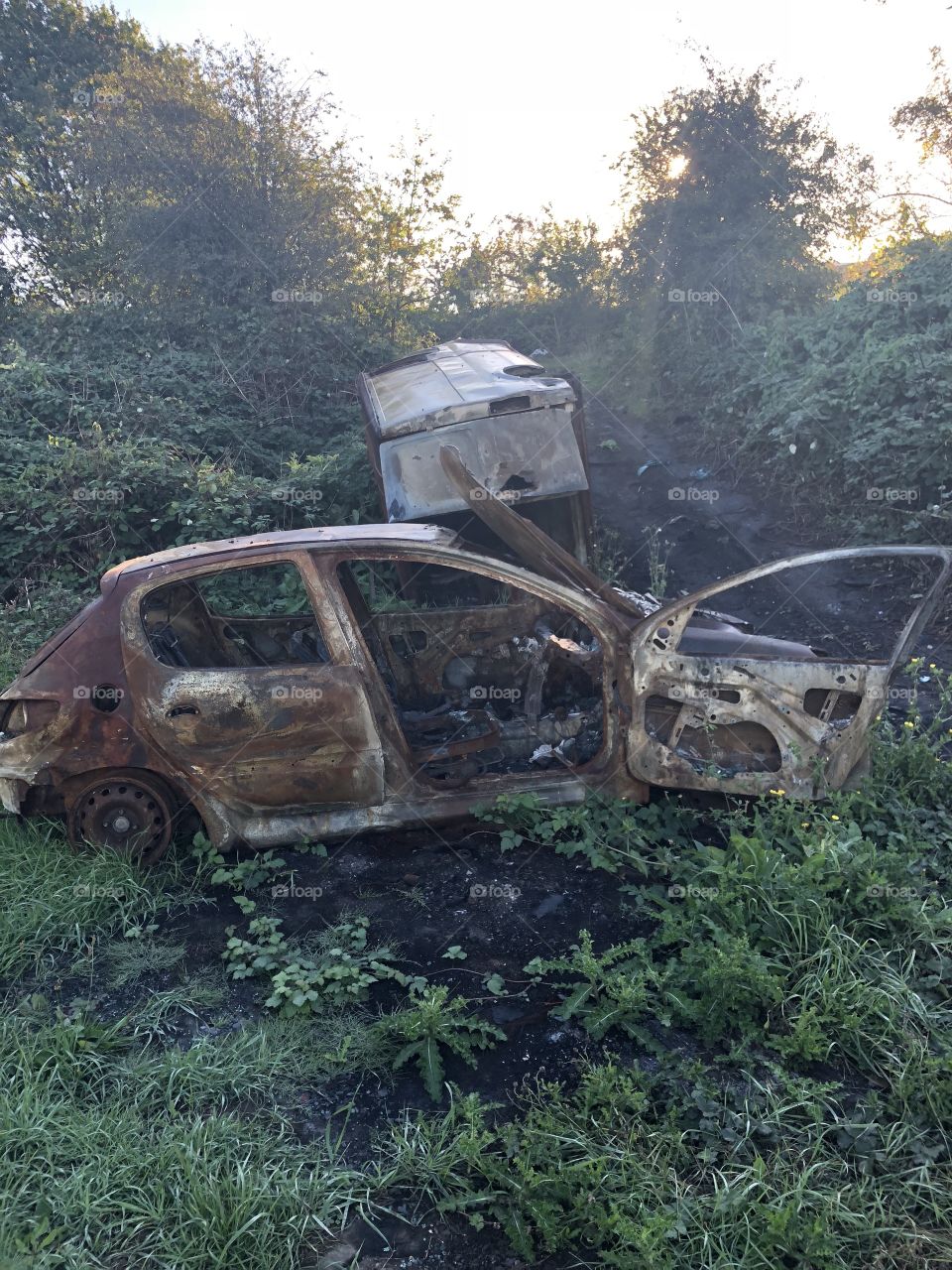 Another burnt out dumped car