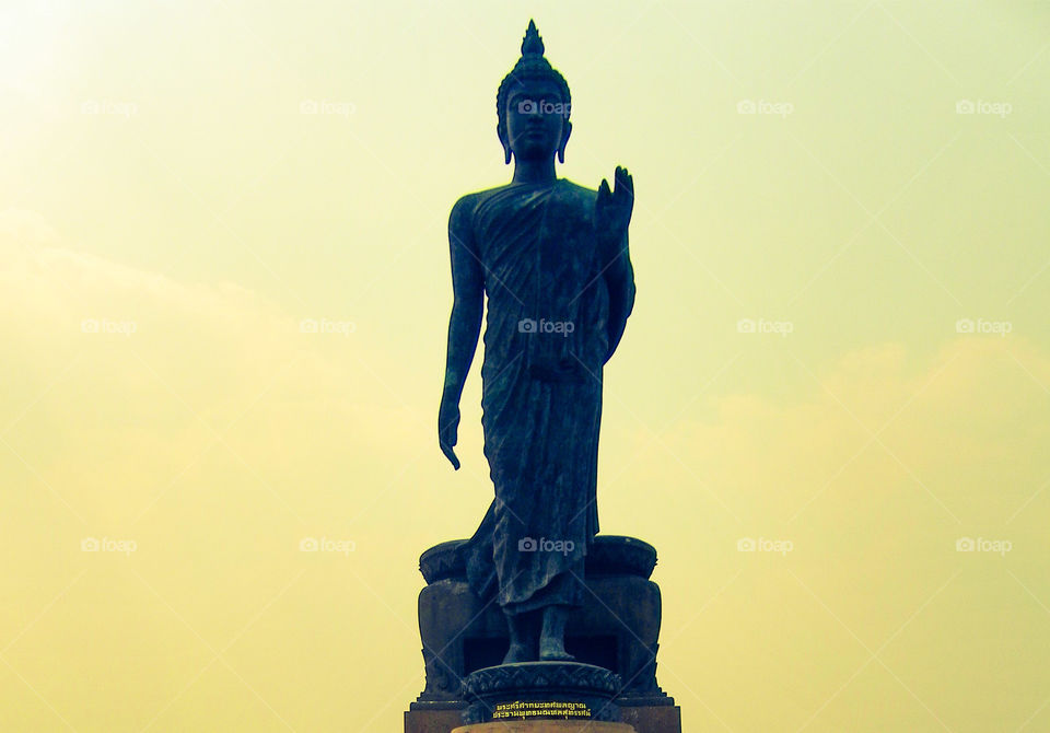 Big Buddha statue in the Thai temple