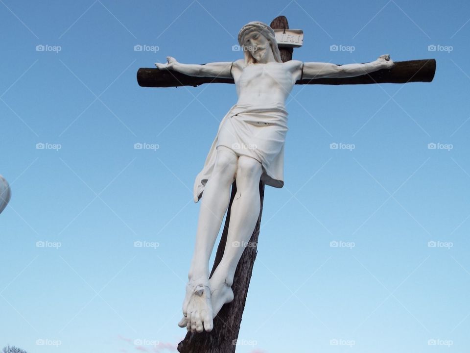 Statue Jesus on the cross 