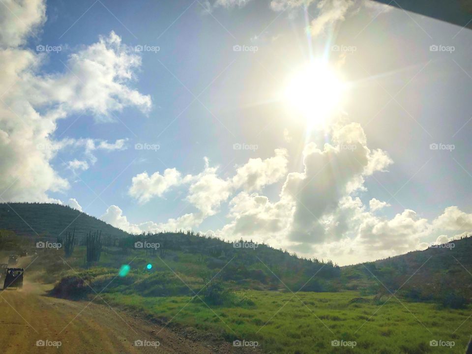 Beautiful land view in Aruba during our UTV excursion 