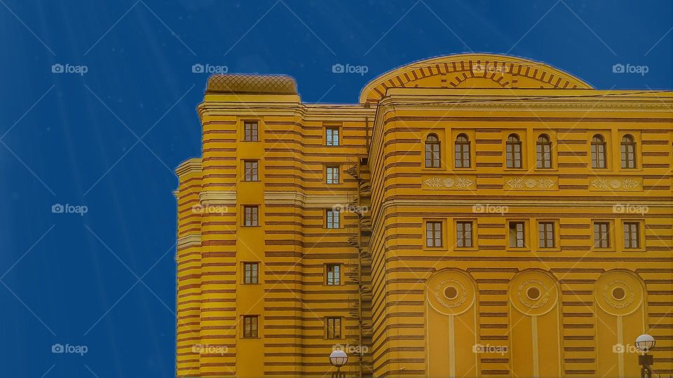Orange color building