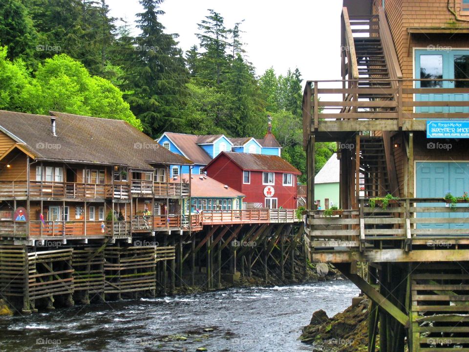 Ketchikan Alaska. Creek Town