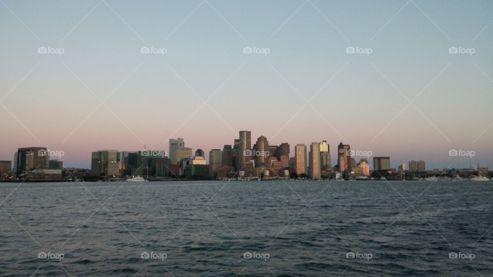 City, Skyline, Water, Skyscraper, Cityscape