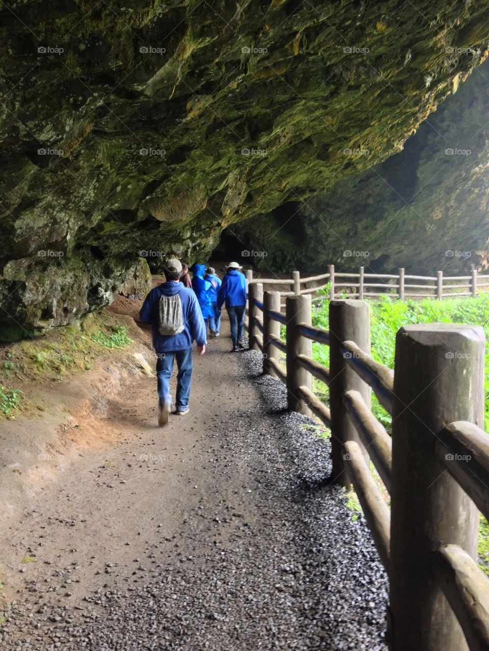 Under the cliffs