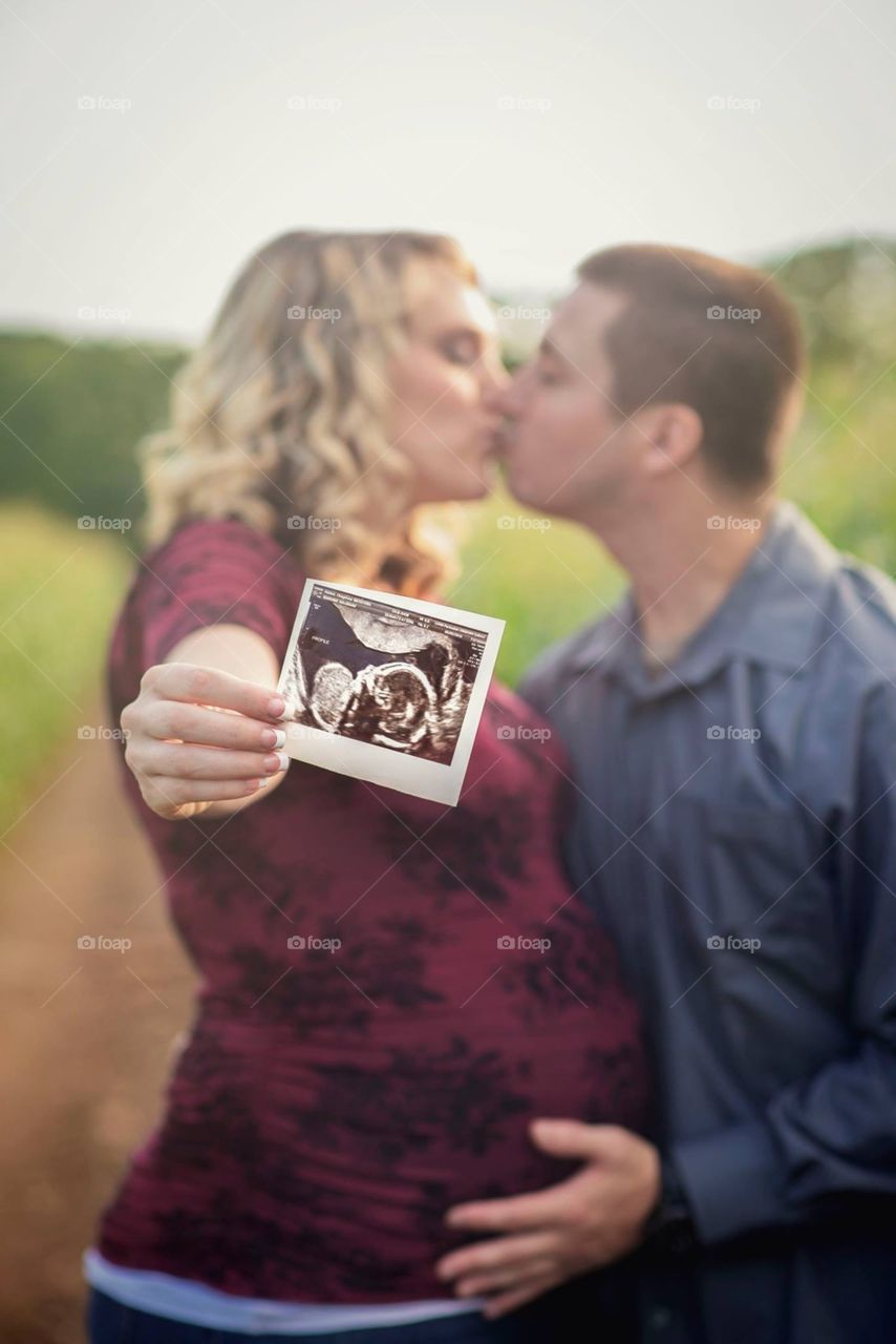 Ultrasound baby maternity baby announcement 