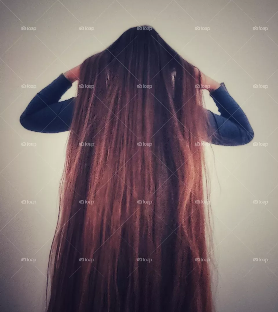 Hair long autoportrait
