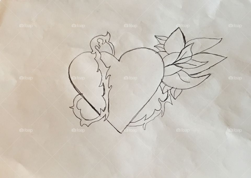 This is a drawing of a beautiful lovely heart