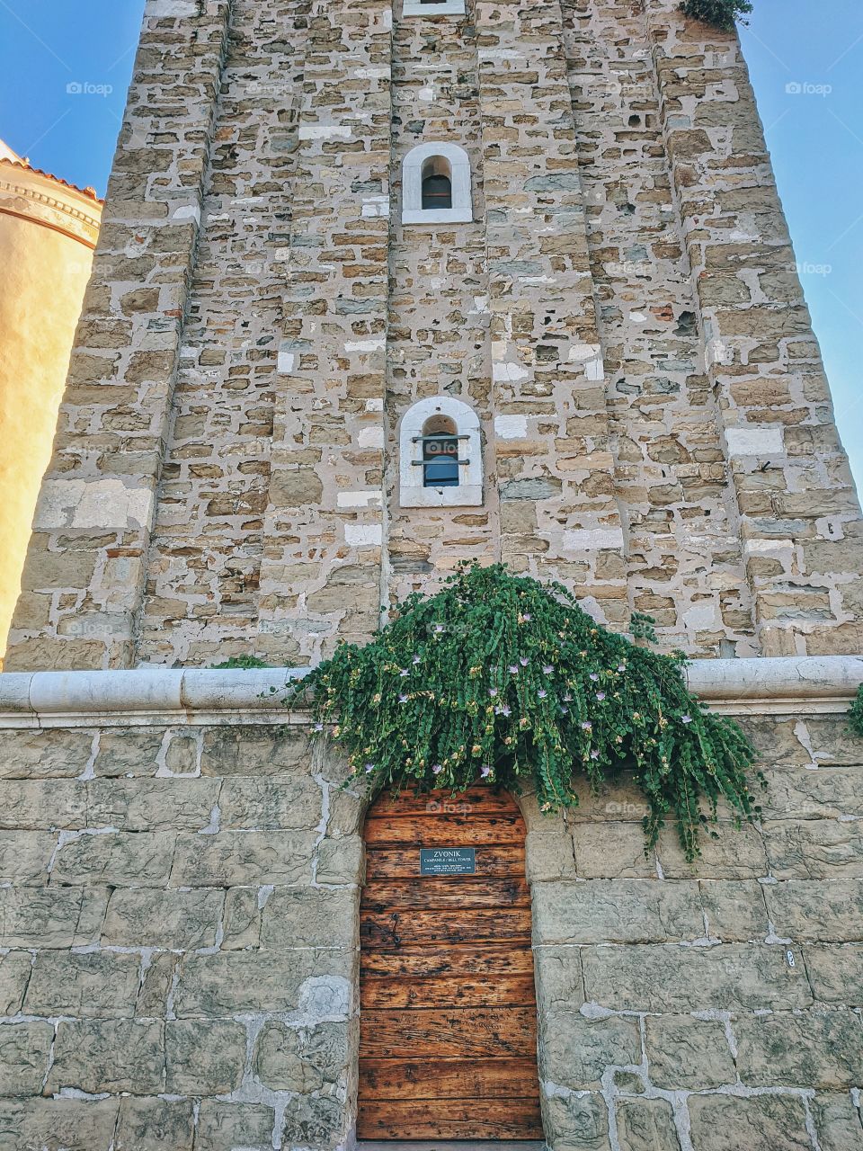 Old door of one of the house in Piran, Slovenia